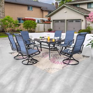 7-Piece Metal Bar Height Outdoor Dining Set