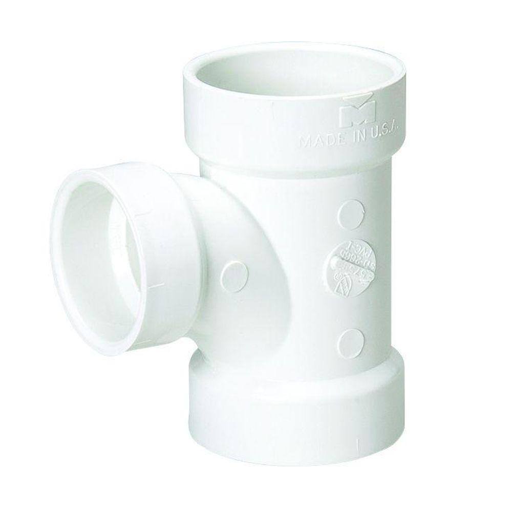 Mueller Streamline 2 in. x 1-1/2 in. x 2 in. PVC Hub x Hub x Hub ...