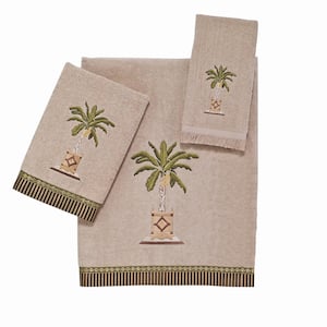 3-Piece Linen Banana Palm Cotton Towel Set