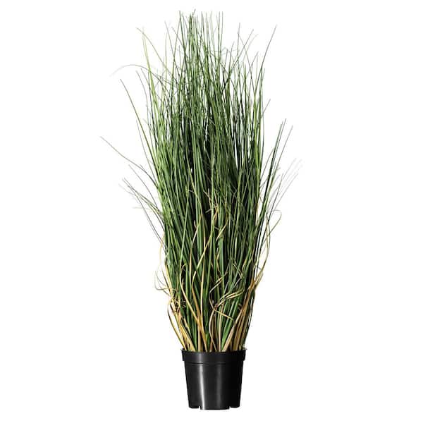 Vickerman 24 in. PVC Green Artificial potted Curled Grass