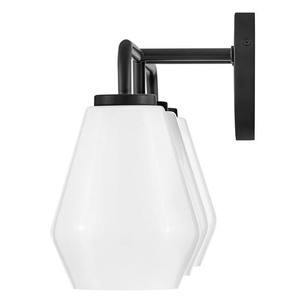LARK - Gio 24.0 in. 3 Light Black Vanity Light