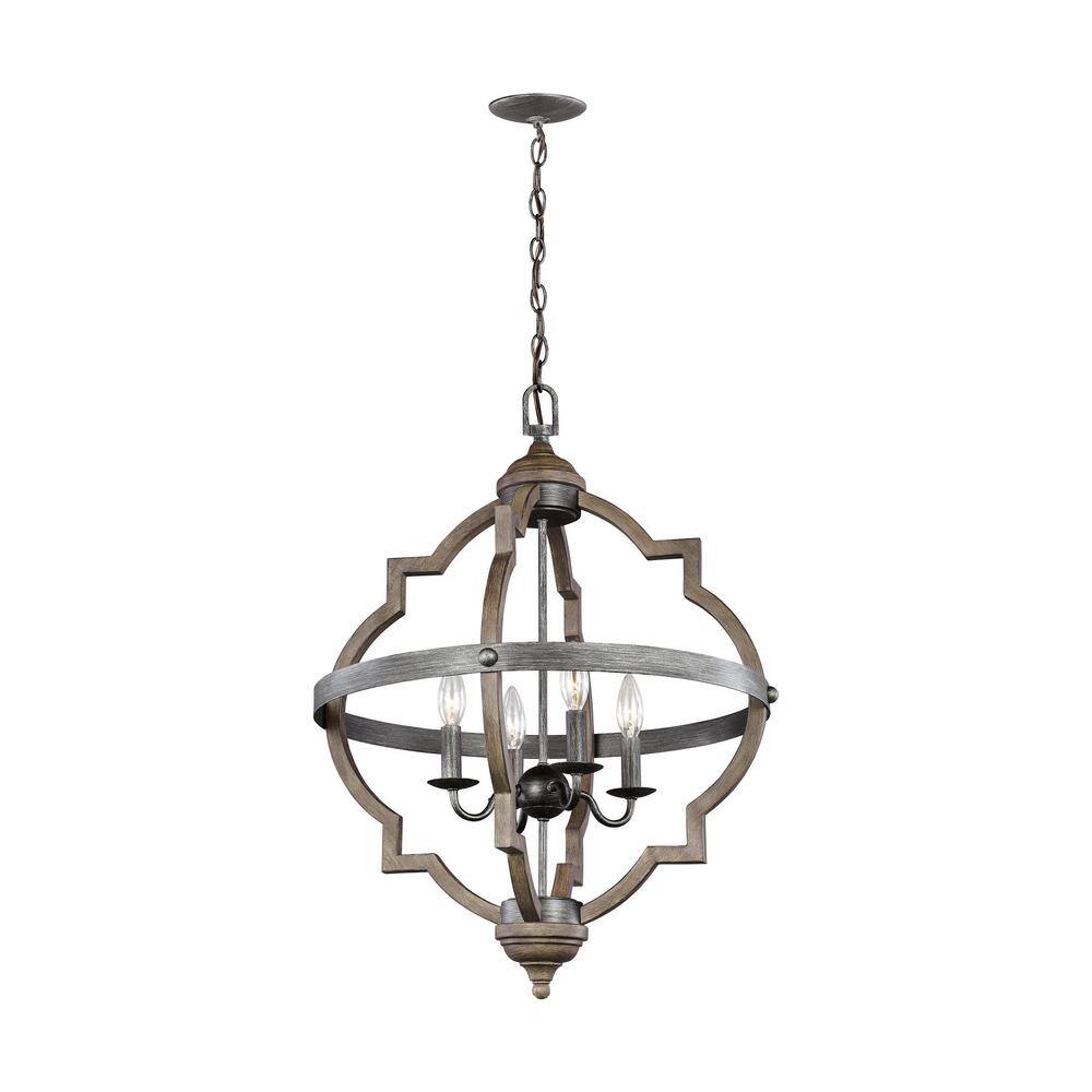 Stardust Chrome Quatrefoil 4-Light Incandescent Pendant