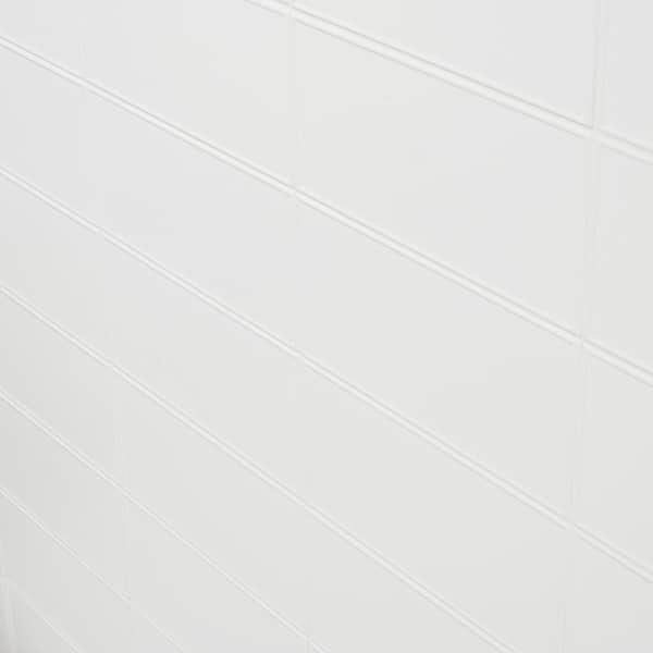 Tori Border White 8 in. x 4 in. Matte Ceramic Wall Tile (28 Pieces, 6.02 sq. ft./Case)