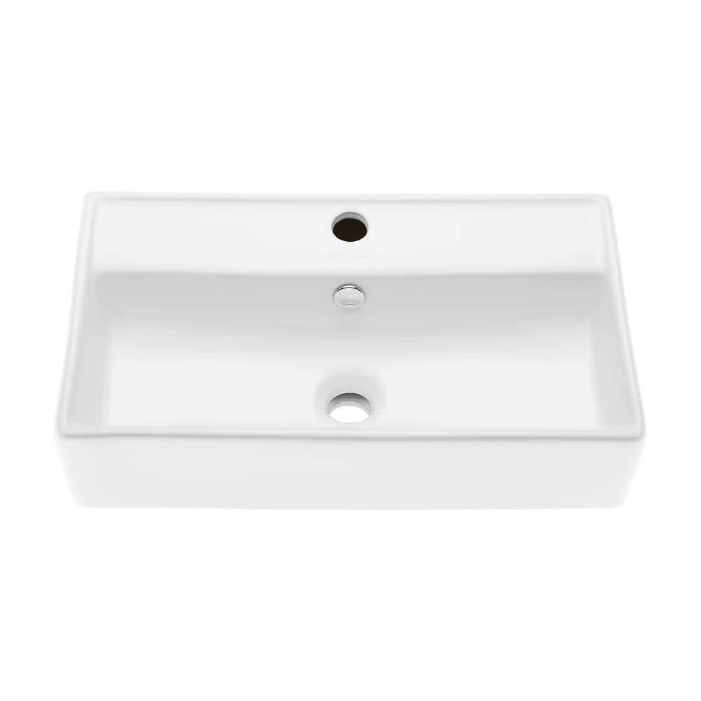Claire 22" White Ceramic Wall-Mount Bathroom Sink