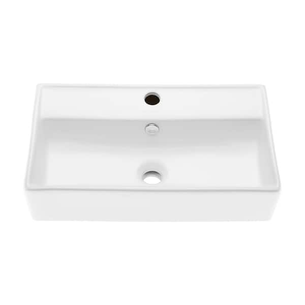 Swiss Madison Claire Ceramic Wall Hung Sink in White