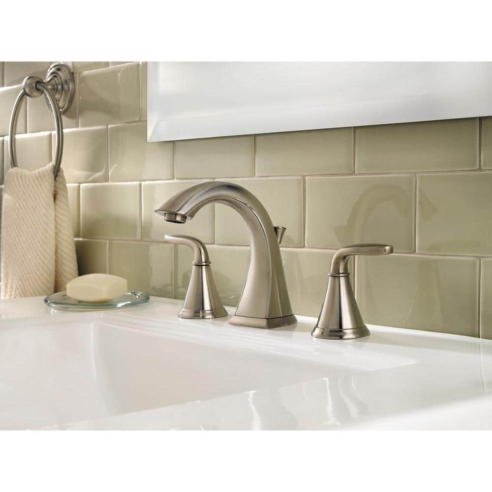Pasadena Brushed Nickel 2-Handle Low-Arc Bathroom Faucet