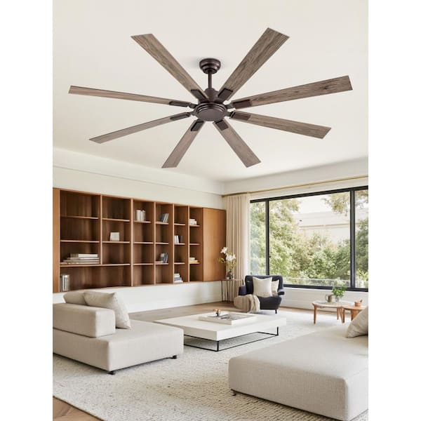 HINNIXY 72 in. Bronze Standard Ceiling Fan No Light-6-Speed Quiet