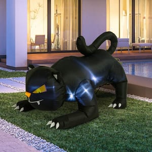 6 ft. LED Giant Creeping Black Cat Halloween Inflatable