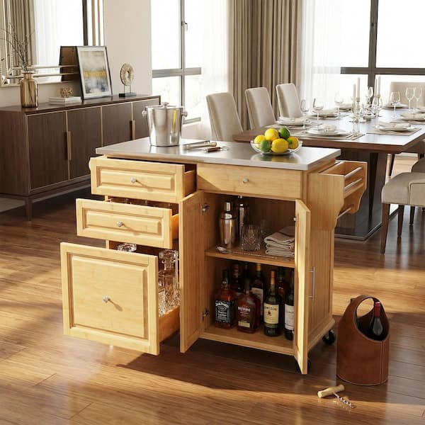 CHRISTOPHER KNIGHT HOME Newbury Natural Finish Bamboo 50.8 in. W