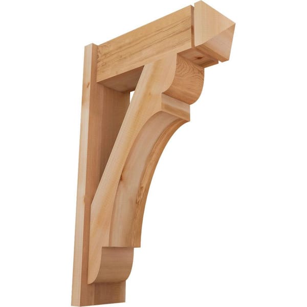Ekena Millwork 8 in. x 34 in. x 22 in. Olympic Arts and Crafts Smooth Western Red Cedar Outlooker