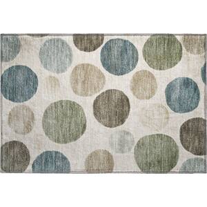 Mayfield Premium Machine Washable Abstract AMF2062 Ivory 2 ft. x 3 ft. Accent Rug