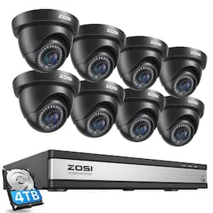16-Channel 1080p 4TB DVR Security Camera System with 8 Wired Dome Cameras, 80 ft. Night Vision