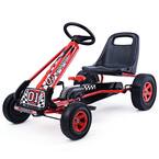7 in. Red Kids Ride On Pedal Powered Bike Go Kart Racer Car Outdoor