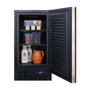18 in. W 2.7 cu. ft. Mini Fridge in Black with Panel-Ready Door without Freezer