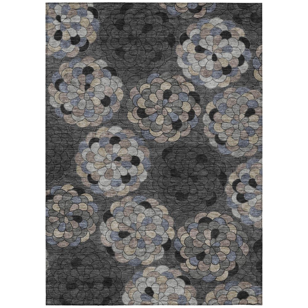 Chantille Machine Washable Indoor/Outdoor Abstract ACN2466 Black 3 ft. x 4 ft. Area Rug price history on PriceWatchPro