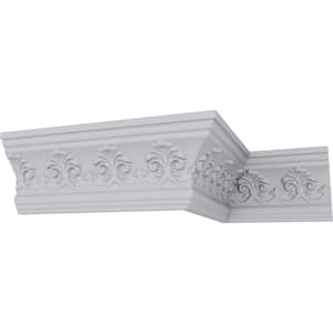 SAMPLE - 2-1/8 in. x 12 in. x 3-7/8 in. Polyurethane Hampshire Crown Moulding