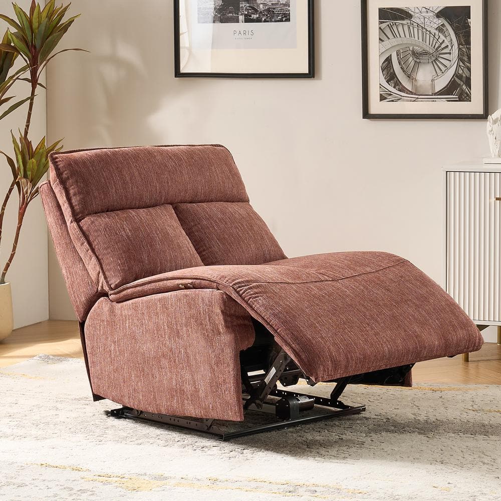 JAYDEN CREATION Carina Red Modern Oversized 32 in. Wide Power Recliner ...