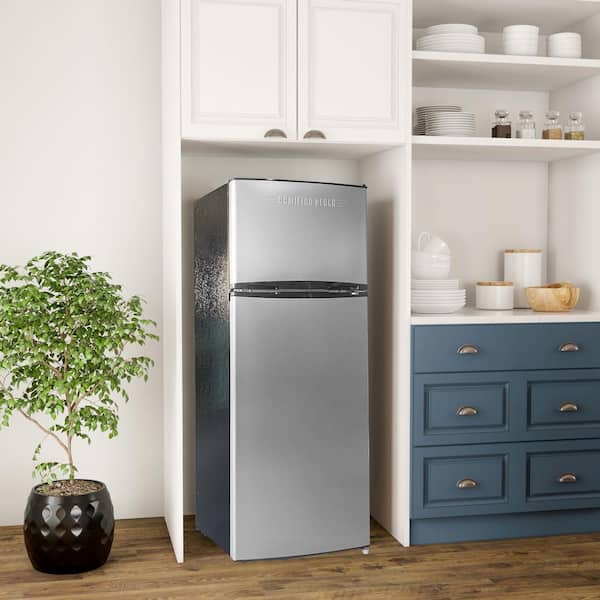 Hamilton Beach 7.5 cu. ft. Top Freezer, Refrigerator, in Stainless Steel  Design HBFR7500 - The Home Depot