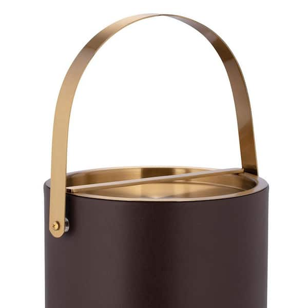 Brushed Gold with Clear Lid 3 qt. Ice Bucket