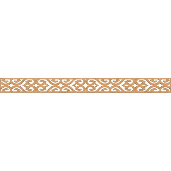 Ekena Millwork Keene Fretwork 0.25 in. D x 46.375 in. W x 4 in. L Maple Wood Panel Moulding