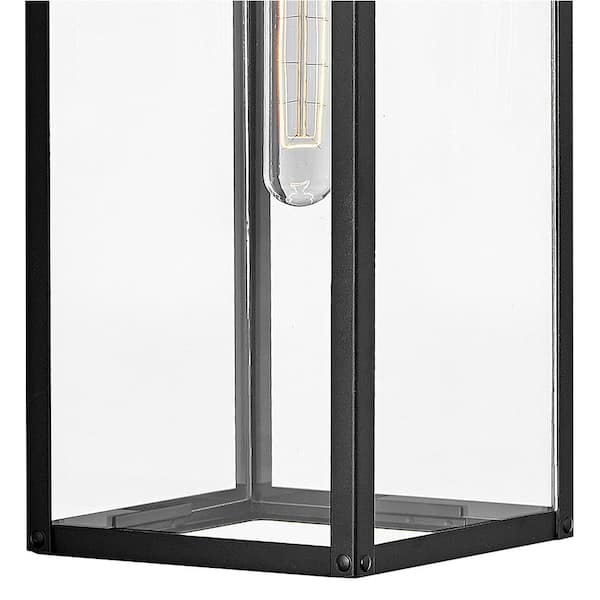 HINKLEY - Max 1-Light Black Hardwired Outdoor Wall Lantern Sconce