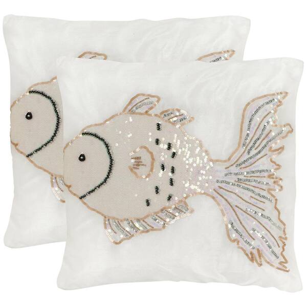 Safavieh Kissy Fish Embellished Hand-Beaded Pillow (Set of 2)
