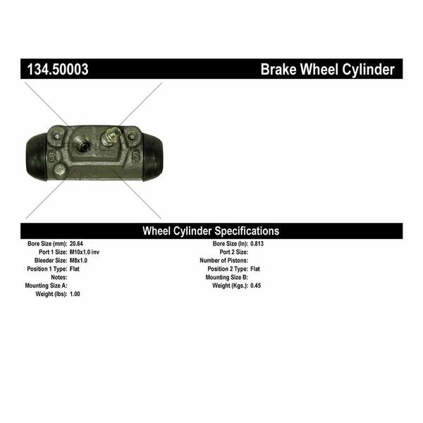 Centric Parts Drum Brake Wheel Cylinder 1998-2002 Kia Sportage 2.0L