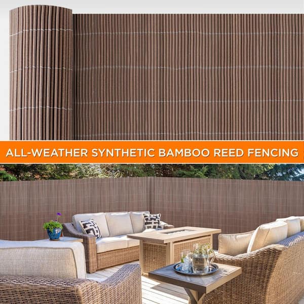 Backyard X-Scapes All-Weather No-Dig 8 ft. L x 6 ft. H Brown Vinyl