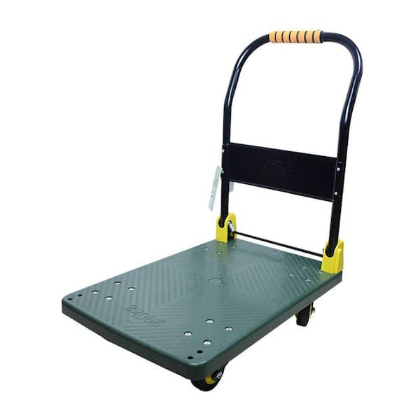 Amucolo 440 lb. Capacity Portable Platform Hand Truck Collapsible Dolly Push Hand Cart for Loading and Storage in Green