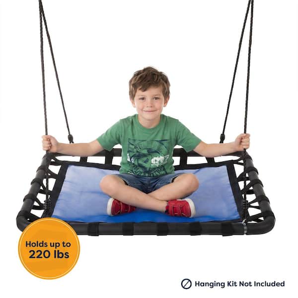 Hey! Play! 40 in. L x 30 in. W Platform Swing with Adjustable Rope
