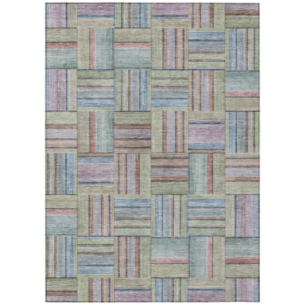 Chantille Machine Washable Indoor/Outdoor Abstract ACN2802 Green 8 ft. x 10 ft. Area Rug price history on PriceWatchPro