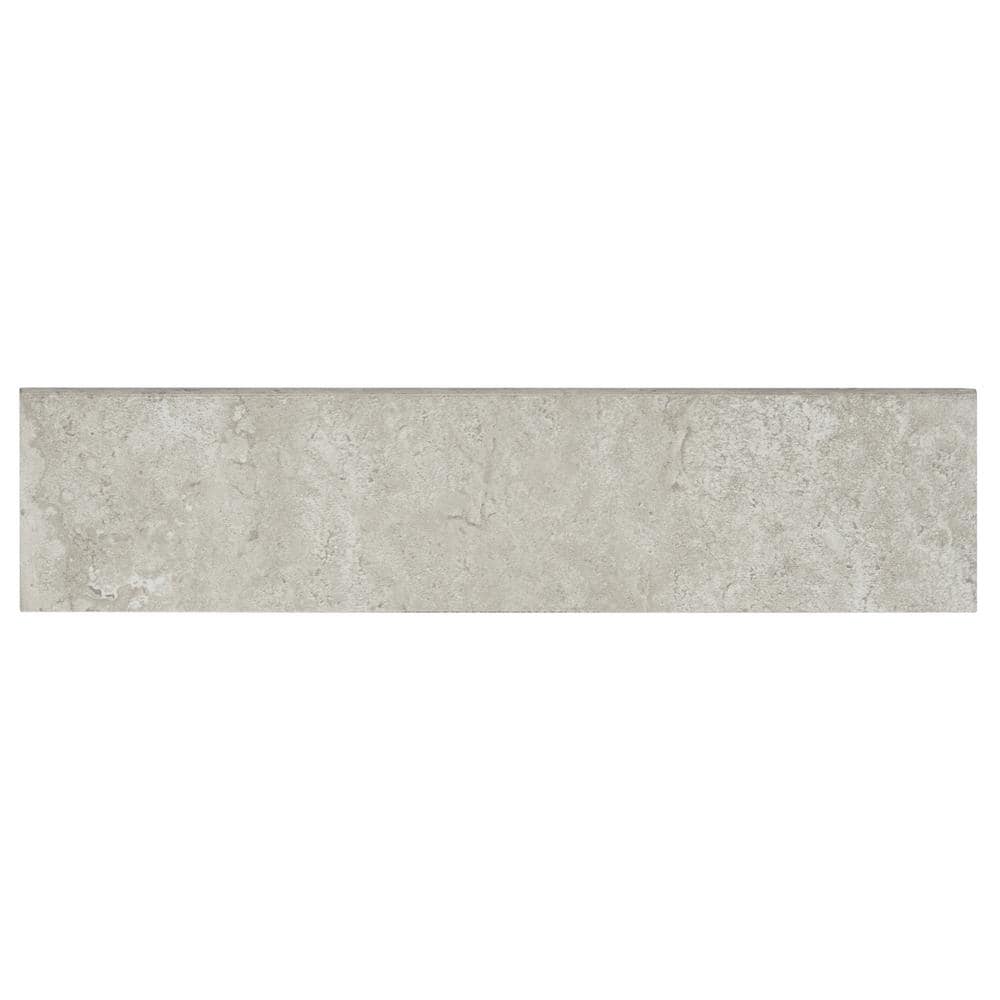 Northpointe Greystone 3 in. x 12 in. Porcelain Floor and Wall Bullnose Tile