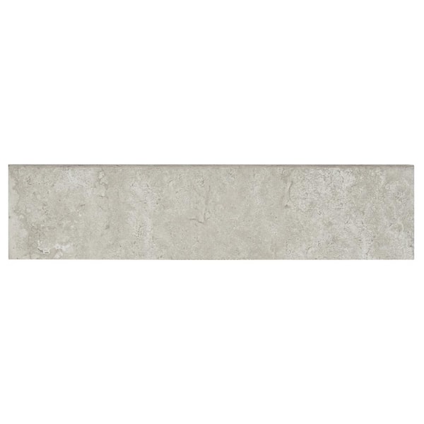 Daltile Northpointe Greystone 3 in. x 12 in. Porcelain Floor and Wall Bullnose Tile (0.25 sq. ft. / piece)