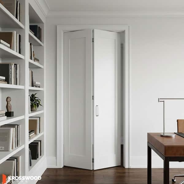 Krosswood Doors 24 in. x 80 in. Shaker 1-Panel Solid Core Primed