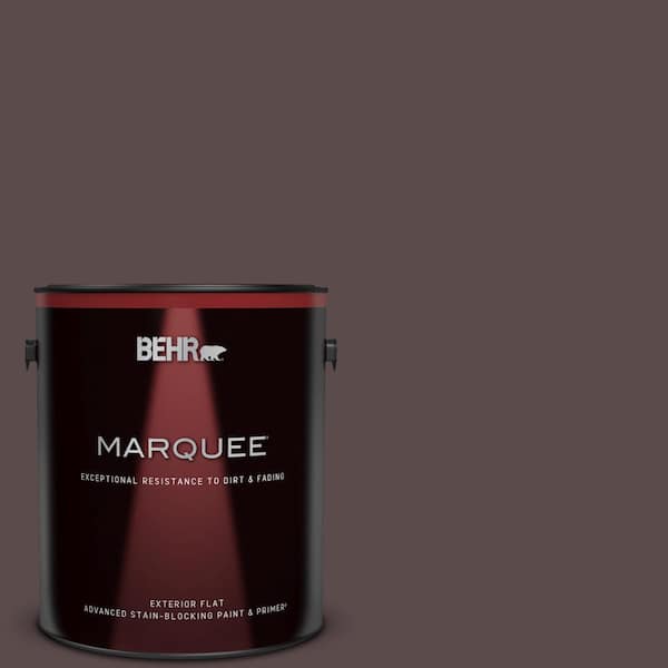 BEHR MARQUEE 1 gal. #MQ1-43 Piano Brown Flat Exterior Paint & Primer