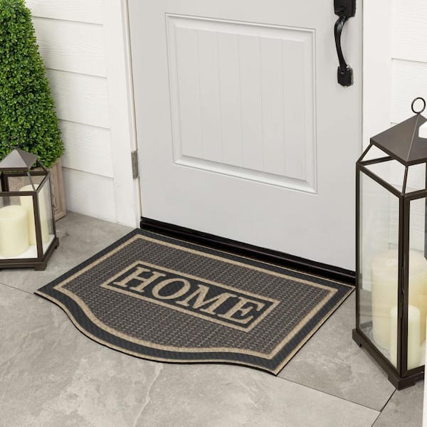 Mohawk Home Basketweave 3-ft x 5-ft Brown Rectangular Outdoor Door Mat Mohawk Home Basketweave 3-ft x 5-ft Brown Rectangular Outdoor Door Mat