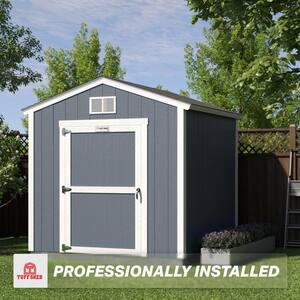 Professionally Installed Tahoe Columbus 8 ft. x 8 ft. Wood Storage Shed with 7 ft. High Sidewall (64 sq. ft.)