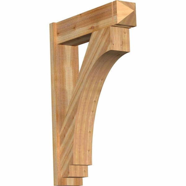 Ekena Millwork 8 in. x 44 in. x 32 in. Western Red Cedar Imperial Arts and Crafts Rough Sawn Outlooker