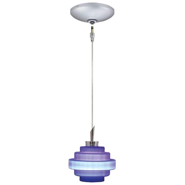 JESCO Lighting Low Voltage Quick Adapt 4 in. x 101 in. Cobalt Pendant and Canopy Kit