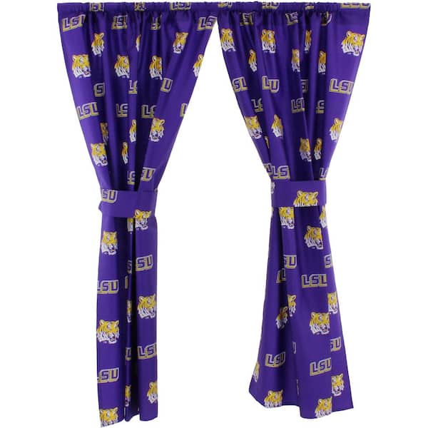 College Covers Purple Rod Pocket Room Darkening Curtain - 42 in. W x 84 in. L (Set of 2)