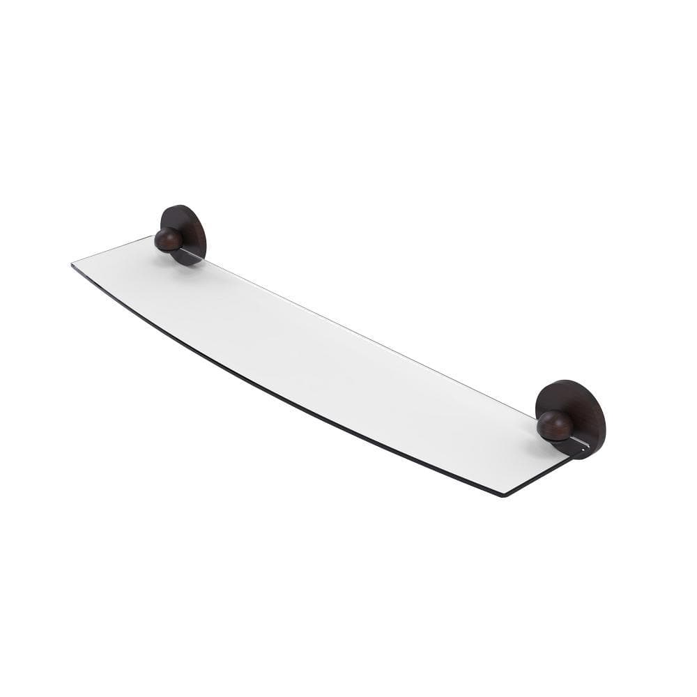 Allied Brass Prestige Skyline 24 in. L x 2-3/4 in. H x 5 in. W Clear Glass Bathroom Shelf in Venetian Bronze