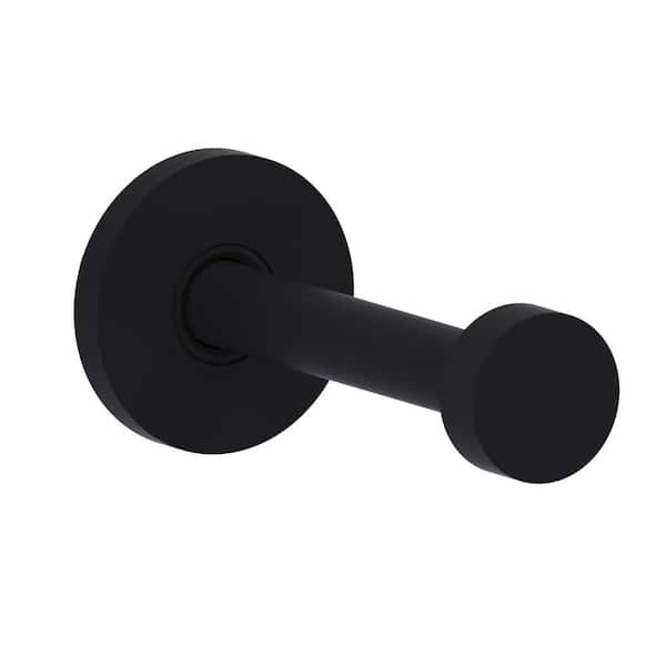 Modern 2 in. Retractable Wall Hook in Matte Black Closet Rod