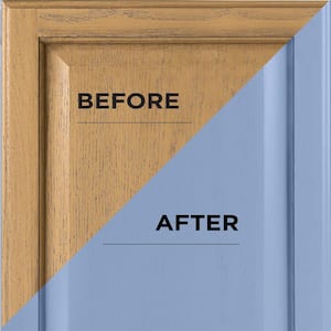 1 qt. Satin Cottage Blue Interior Cabinet Paint Kit