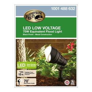 Low-Voltage 75-Watt Equivalent Black Outdoor Integrated LED Landscape Flood Light