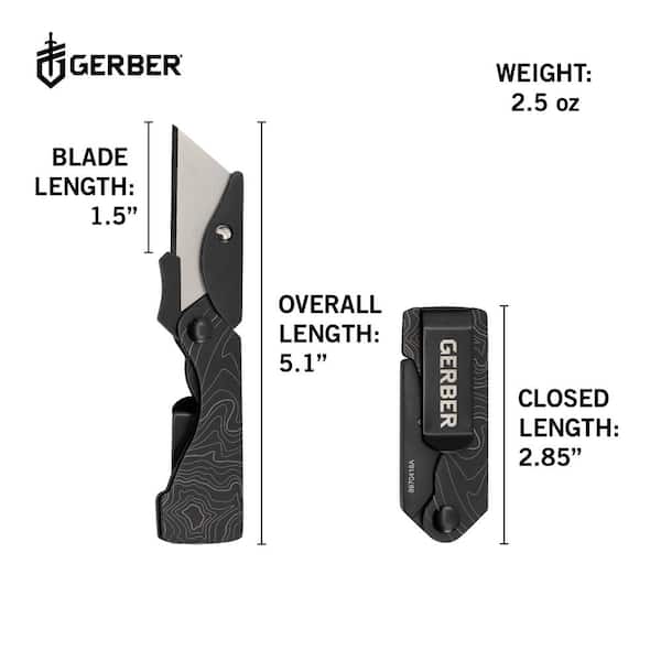 Gerber - E.A.B. Stainless Steel Compact Utility Knife in Black Topo