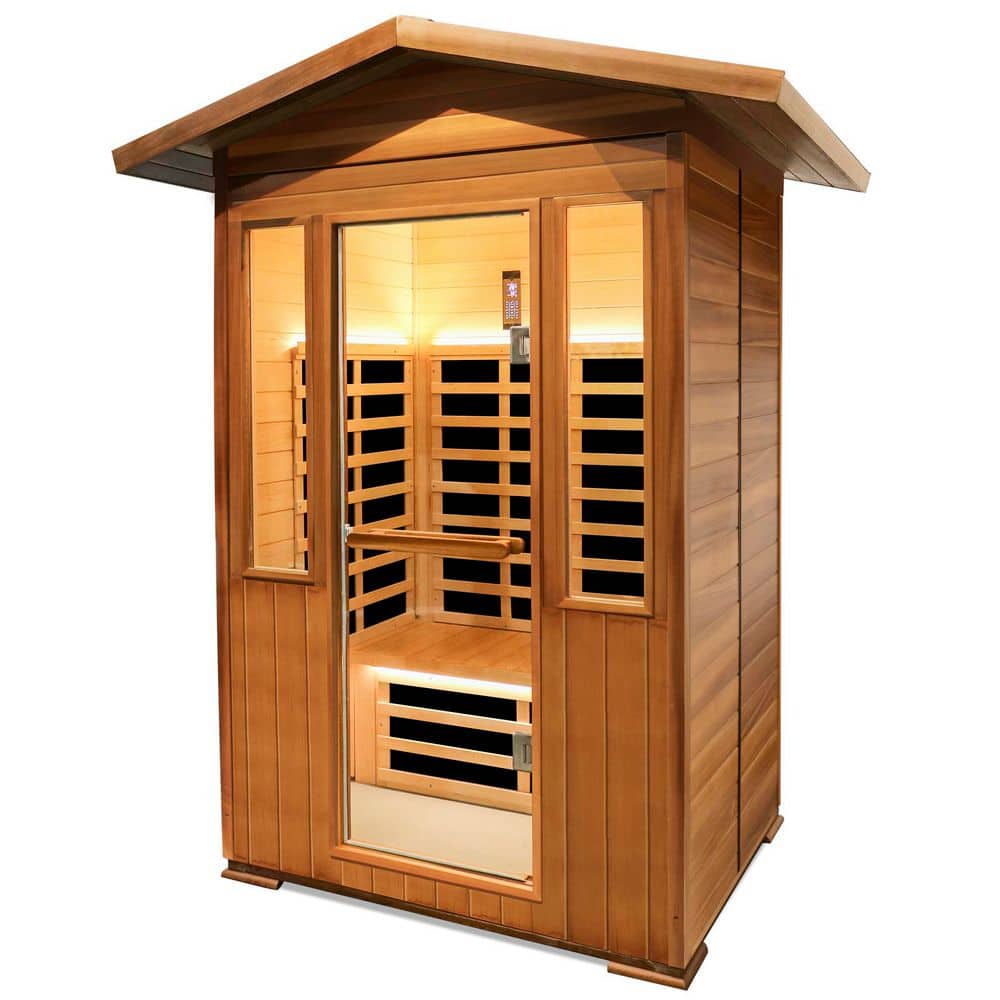 Red Cedar 2-Person Indoor Far Infrared Sauna with Carbon Heaters