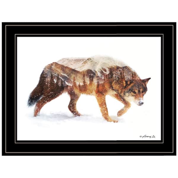 Charlie Arctic Wolf 1-Piece Framed Wall Art 15 in. x 19 in.