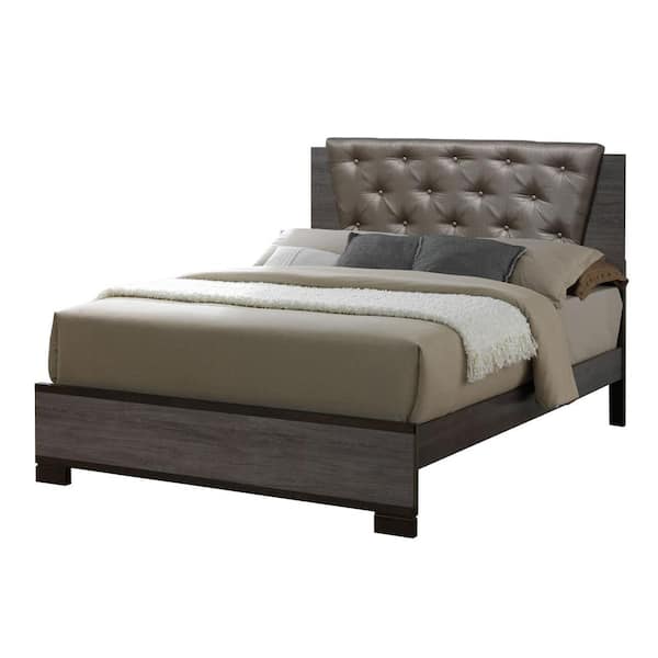 William's Home Furnishing Manvel Queen Bed in 2-tone Antique Gray