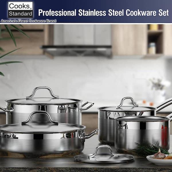 Cooks Stainless Steel 15-pc. Cookware Set, Color: Stainless Steel