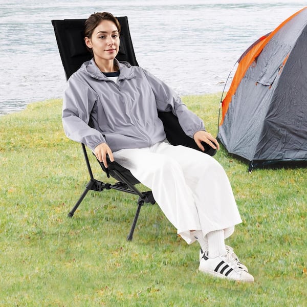 SKONYON High Back Portable Backpacking Chair with Pillow Side